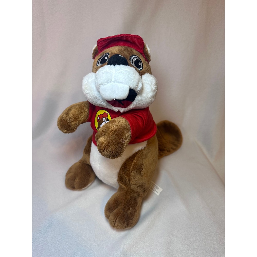 Bucc Ees Beaver Plush Red Hat Shirt Stuffed Animal Toy 10 Inch
